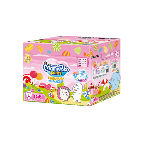 มามี่โพโค แพ้นท์ พรีเมี่ยม เอม เพอร์เฟกต์ ดราย ขนาด L รุ่น Toybox (Girl) จำนวน 52 ชิ้น x 3 ห่อ